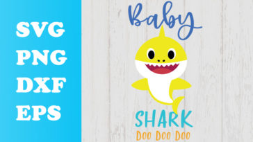 Baby Shark Run Away Svg Free Instant Download Shark Svg Baby