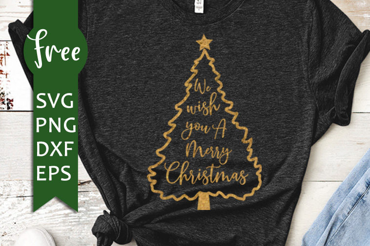 Free Free Free Merry Christmas With Tree Svg