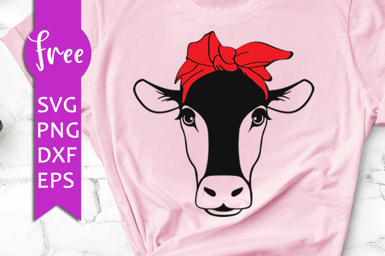 Download Heifer with bandana svg free, cow svg, instant download, animal svg, heifer svg, free svg ...