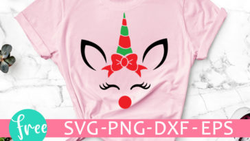 Download Christmas Unicorn Svg Free Freesvgplanet PSD Mockup Templates