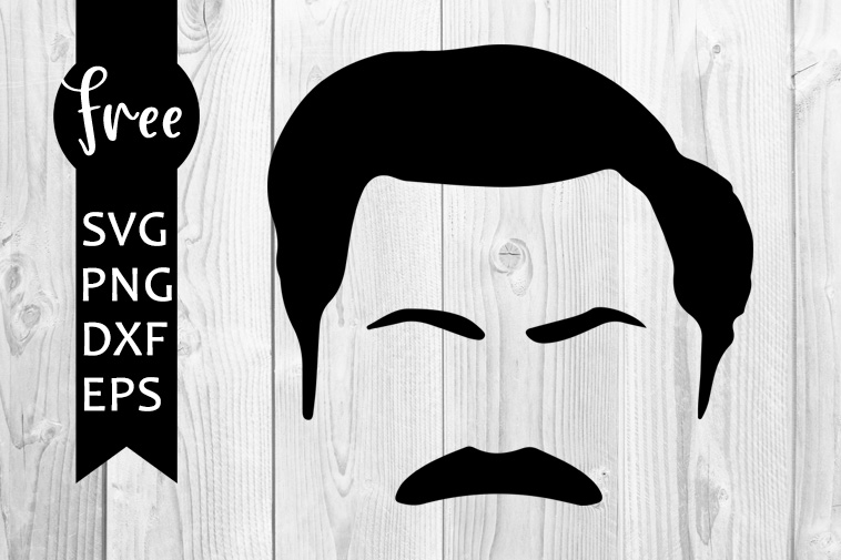 Download Ron Swanson Free Svg Face Svg Swanson Svg Files Silhouette Cricut Free Vector Files Free Cut Files Shirt Design Png Dxf Eps Files 0181 Freesvgplanet