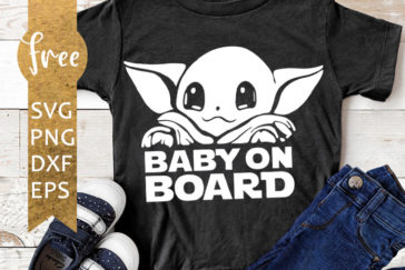 Baby yoda svg free, baby on board svg, mandalorian svg ...