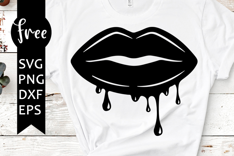 Dripping lips svg free, lips svg, dripping svg, digital download, silhouette cameo, shirt design, free vector files, lips clipart, png, 