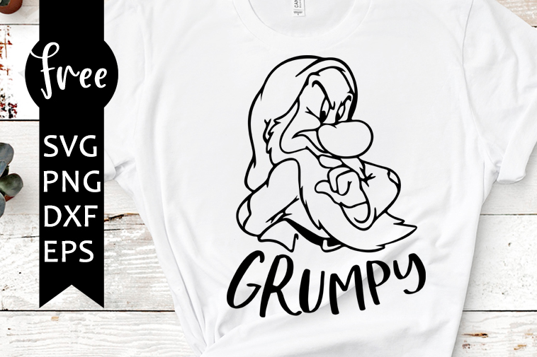 Grumpy Svg Free Disney Svg Snow White And The Seven Dwarfs Svg Instant Download Shirt Design Funny Svg Dwarf Svg Png Dxf 0266 Freesvgplanet