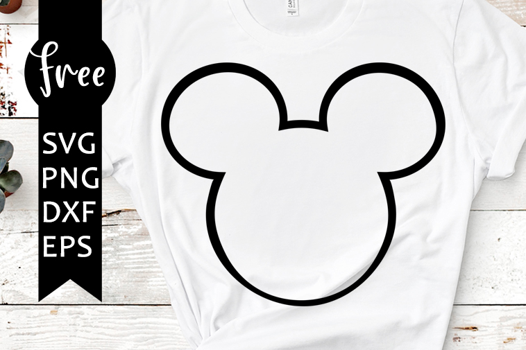 mickey face silhouette