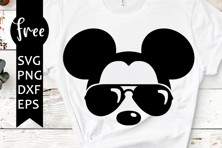 mickey mouse sunglasses svg free