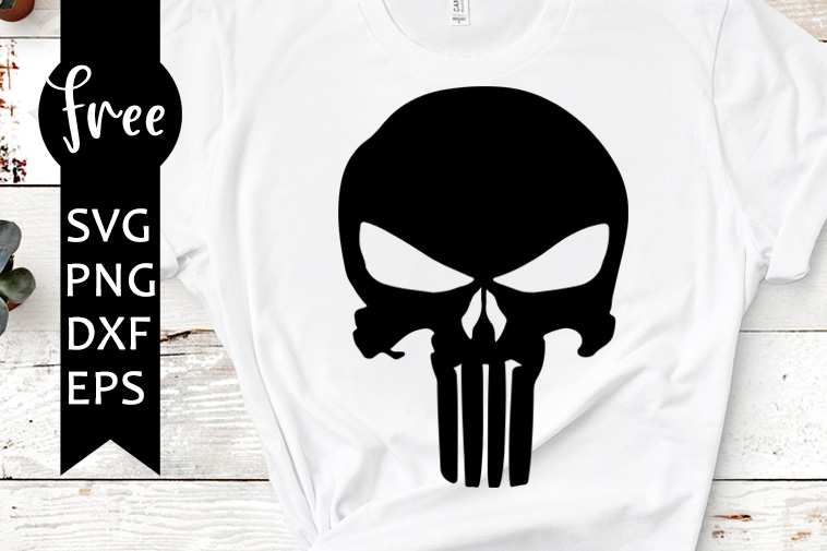 Punisher Skull Svg Free Skull Svg Punisher Svg Instant Download Shirt Design Free Vector Files Silhouette Cameo Cricut Png Dxf 0251 Freesvgplanet