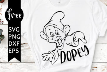 Dopey svg free, dwarf svg, disney svg, instant download, disneyland svg ...