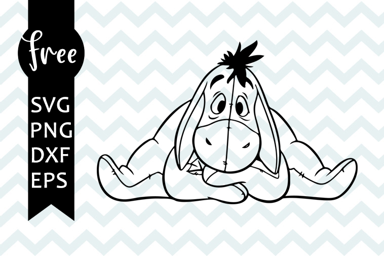 Download Eeyore donkey svg free, disney svg, winnie the pooh svg, instant download, silhouette cameo ...