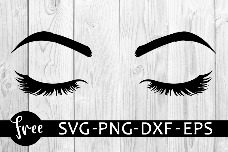 Eyelashes svg free, eyebrows svg, lashes svg, instant download, silhouette cameo, shirt design ...