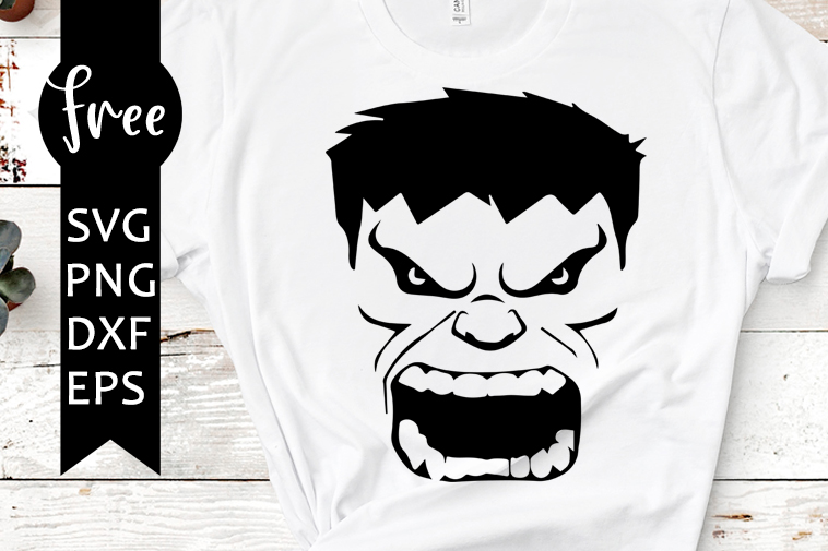 Hulk Face Svg Free Hulk Svg Face Svg Instant Download Silhouette Cameo Shirt Design Superhero Svg Free Vector Files Png Dxf Eps 0400 Freesvgplanet