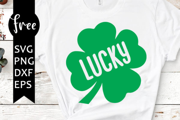 Lucky shamrock svg free, st patricks day svg, four leaf clover svg ...