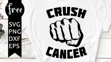 crush cancer svg free