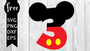 Download Micky Numbers Svg Free Disney Svg Micky Mouse Svg One Instant Download Silhouette Cameo Birthday Svg Free Vector Files Dxf 0430 Freesvgplanet