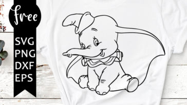 Dumbo Svg Free Best Disney Svg Files Cartoon Svg Instant Download Outline Svg Elephant Svg Shirt Design Free Vector Files Dxf 0665 Freesvgplanet