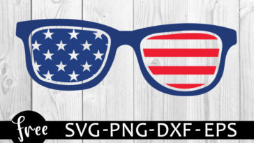 4th of july glasses svg free