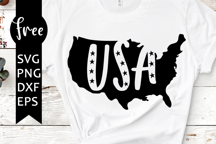 Usa Svg Free 4th Of July Svg America Svg Instant Download Silhouette Cameo Shirt Design Patriotic Svg Free Vector Files Dxf Png 0793 Freesvgplanet