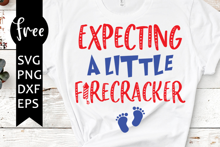 Expecting A Little Firecracker Svg Free 4th Of July Svg Independence Day Svg Instant Download Silhouette Cameo Png Usa Svg 0869 Freesvgplanet
