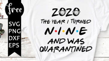 nine birthday 2020 svg free