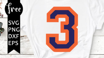 Sports Varsity Jersey Numbers SVG