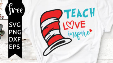 teach love inspire svg free