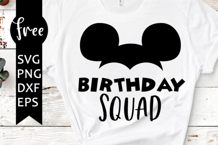 Birthday squad svg free, disney svg, birthday svg, instant download