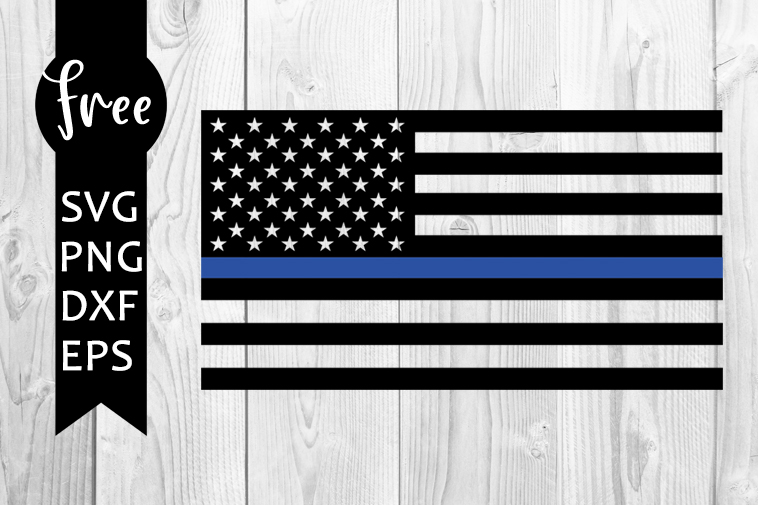 Blue Line Flag Svg Free Police Svg Us Flag Svg Instant Download Silhouette Cameo Shirt Design Police Support Flag Svg Png Dxf 0935 Freesvgplanet