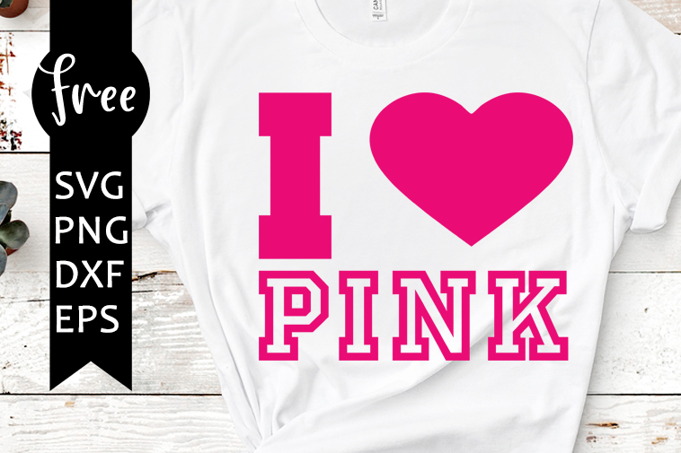 Download I Love Pink Svg Free Love Svg Pink Svg Instant Download Silhouette Cameo Shirt Design Love Pink Svg Free Vector Files Dxf Png 0909 Freesvgplanet PSD Mockup Templates