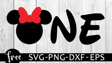minnie mouse one year svg free