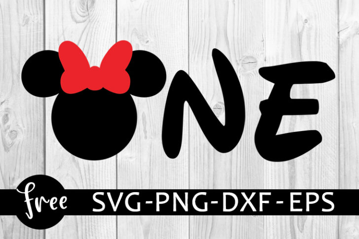 Download Minnie mouse one year svg free, disney svg, birthday svg, instant download, silhouette cameo ...