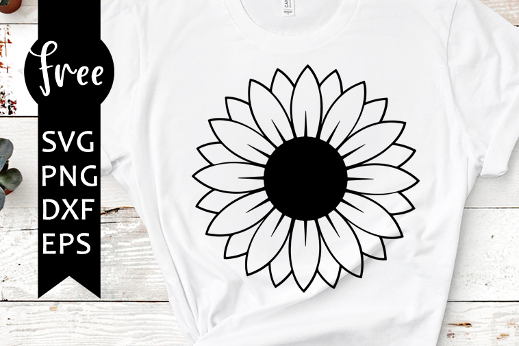 Download Sunflower Svg Free Sunflower Cut File Sunflower Vector Instant Download Silhouette Cameo Shirt Design Free Vector Files Dxf 0893 Freesvgplanet