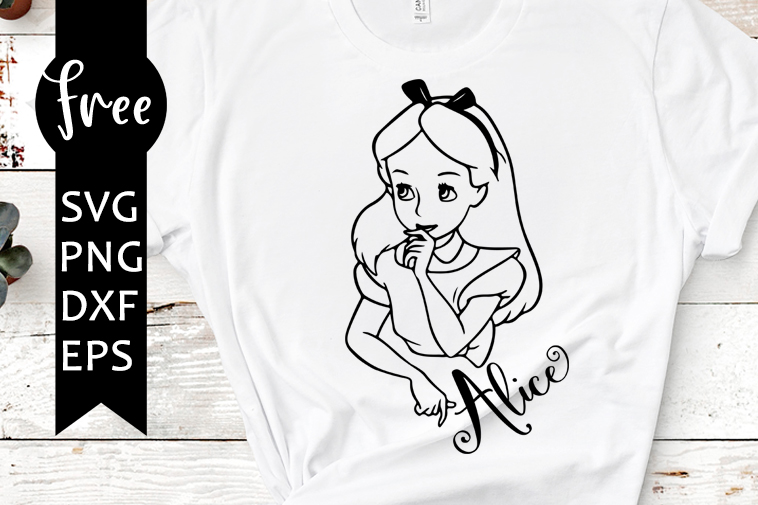 Alice In Wonderland Svg Disney Printable Cut File For Shirts 06 Silhouette Cut File svg Cricut dxf Instant Download