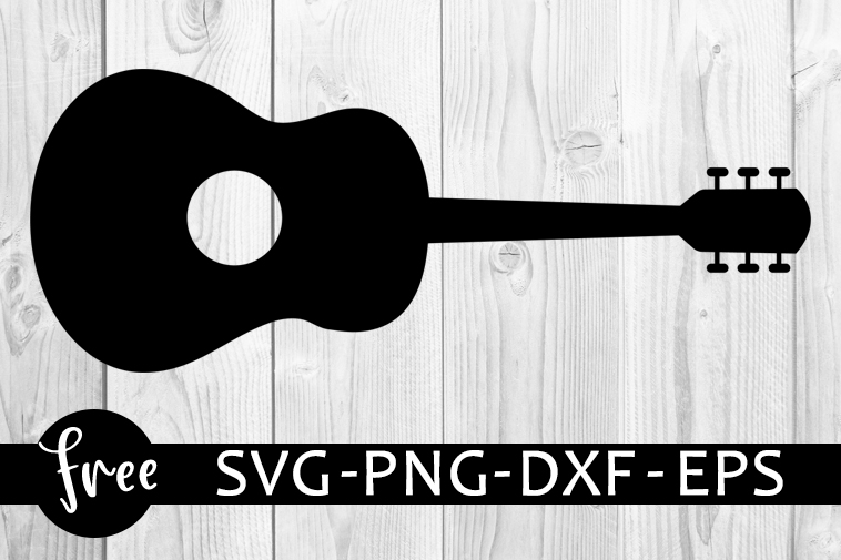 Guitar svg free, acustic guitar svg, musical svg, instant download, silhouette cameo, free ...