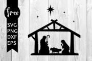 Nativity scene svg free, religious svg, nativity svg, instant download ...