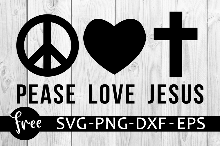 peace love jesus svg free