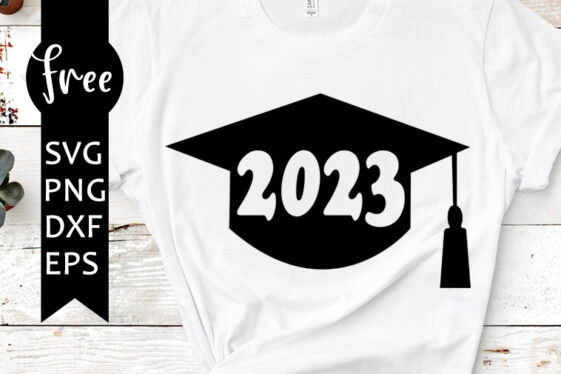 Senior hat 2023 svg free, class of 2023 svg, class of 23 svg, instant ...