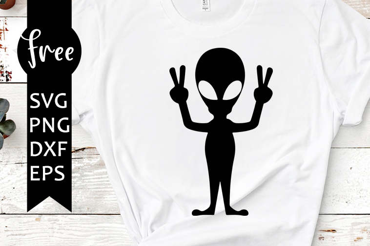 Design PNG E SVG De Alien Em Um Traço De Cor De Bolso Para Camisetas