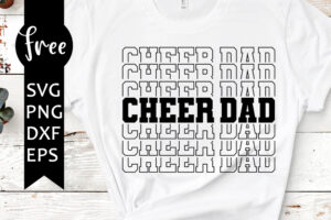 Cheer dad svg free, cheer father svg, cheer family svg, instant ...