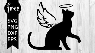 pet cat memorial svg free