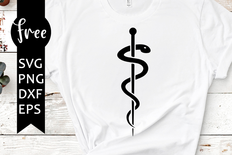 rod of asclepius svg free