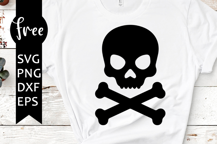 Skull crossbones svg free, skull svg, pirate skull svg, instant download,  silhouette cameo, shirt design, crossbones svg, eps, png 1101 –  freesvgplanet