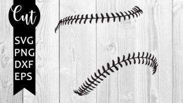 baseball stitches svg