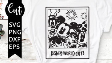 mickey and friends polaroid svg