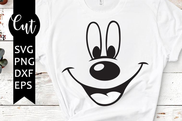 mickey mouse smiling face svg