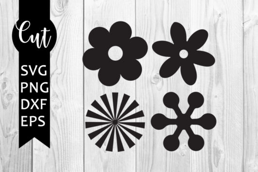 Retro flower shapes svg free, flower svg, hippie svg, free cut svg ...