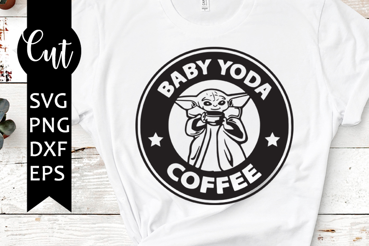 baby yoda coffee svg