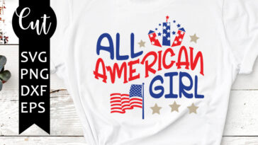 all american girl svg
