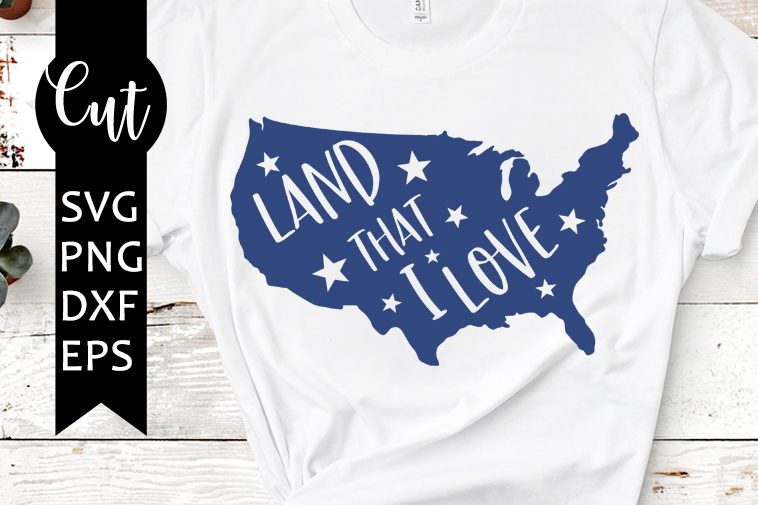 4th July Land That I Love T-shirt Design