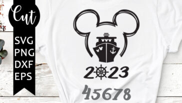 disney cruise mickey 2023 svg