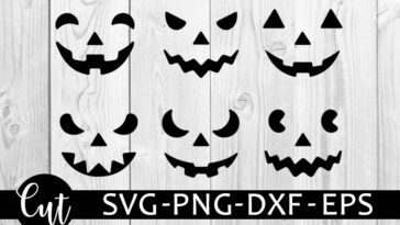 Halloween face Svg, Scary Face Png, Pumpkin face Eps, Dxf